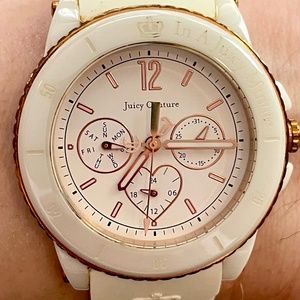 Juicy Couture Sport Watch rose gold white water resistant